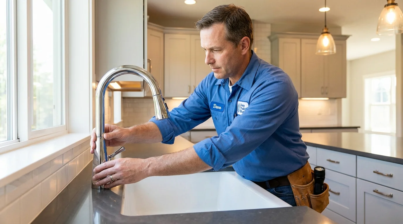 Kitchen faucet installation by Johns Plumbing LLC in Lindale